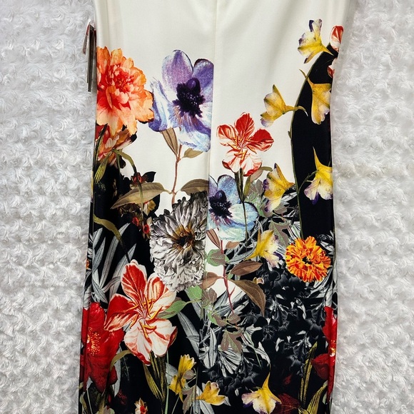 SLNY Woman’s Sleeveless Multicolor Midi Floral Print Dress - Picture 6 of 12